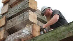Barn Beam Log Cabin Experiment