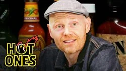 Bill Burr Gets Red in the Face While Eating Spicy Wings