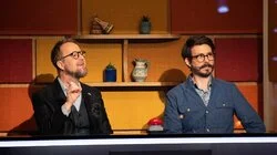 Que colores de pantalones? (Anette Trettebergstuen og Anniken Huitfeldt mot Sigurd Sollien og Bjørn-Henning Ødegaard)