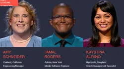 Amy Schneider Vs. Jamal Rogers Vs. Krystina Alfano, show # 8473.