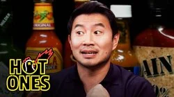 Simu Liu Chugs Boba While Eating Spicy Wings