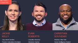 Jackie Kelly Vs. Evan Roberts Vs. Christian Souvenir, show # 8544.