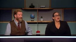 «Er det mulig å rykke ned?» (Petter Schjerven og Sarah Natasha Melbye mot Kim Johanne Dahl og Geir Schau)