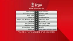 First Round Draw