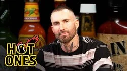 Adam Levine Gives a Halftime Speech While Eating Spicy Wings
