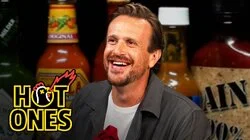 Jason Segel Won't Back Down While Eating Spicy Wings