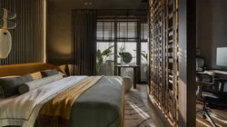 В сердце джунглей – спальня с кабинетом