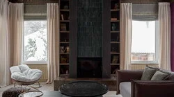 Каминный зал в летнем саду